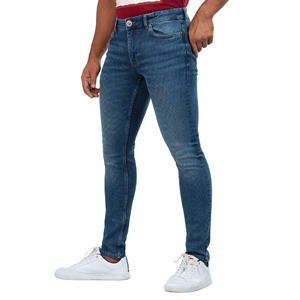 Premium Dark Vintage Skinny Fit Jeans with 5-Pocket Styles For Men's