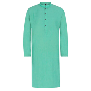 Embroidered Cotton Panjabi - Green