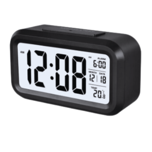LED Display Time Alarm Clock Night Lights Lamp Rectangle Function Desk Clocks