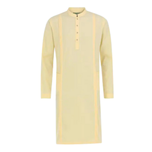 Textured Cotton Panjabi Yellow