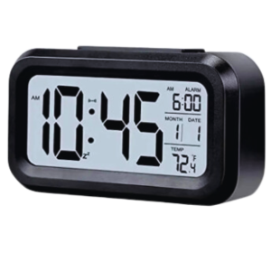 LED Display Time Alarm Clock Night Lights Lamp  Rectangle Function Desk Clocks