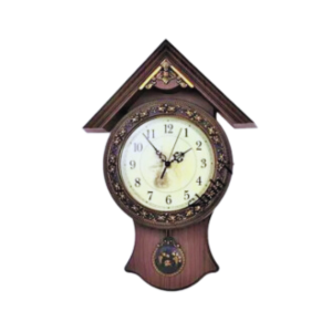 Classic Antique Fiber Made Pendulum Wall Clock