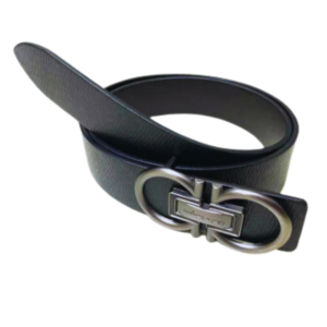 Black Leather Formal Belt For Men