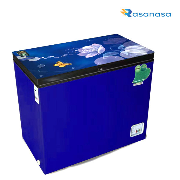Vision RE-150 Liter Glass Door Chest Freezer  Blue Flower