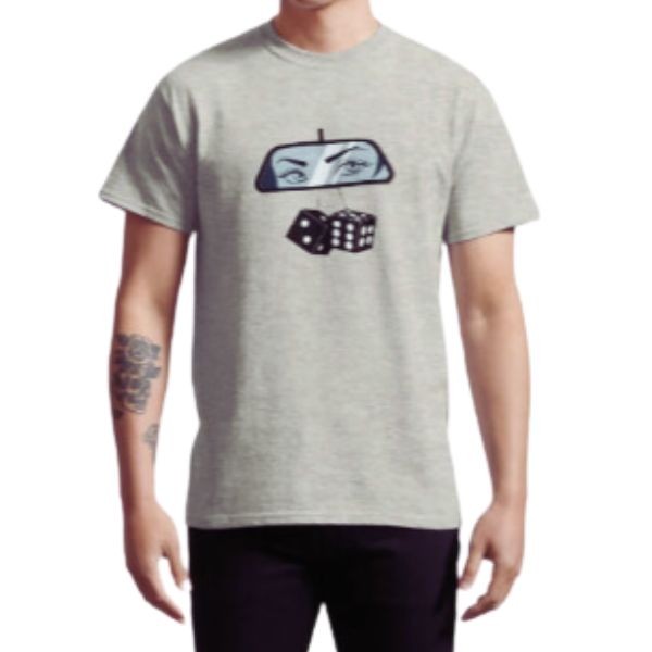 Dipping Rear View Mirror With Dices Classic T-Shirt