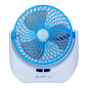 JY JY-1880 Rechargeable Mini Table Fan with LED Light -Blue