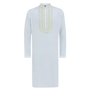 Embroidered Viscose Panjabi - White