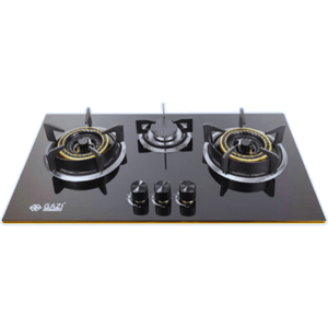 Gazi EG-B712G Smiss 3 Burner Auto Ignition Glass Body LPG Gas Stove