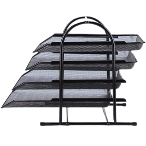 4 Tier Metal Mesh File Rack and Organizer