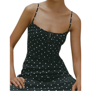 Omoone Women's Floral Low-Cut Square Neck Tie Bodycorn Dress
